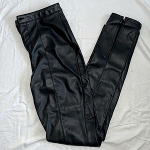 Faux leather pants
